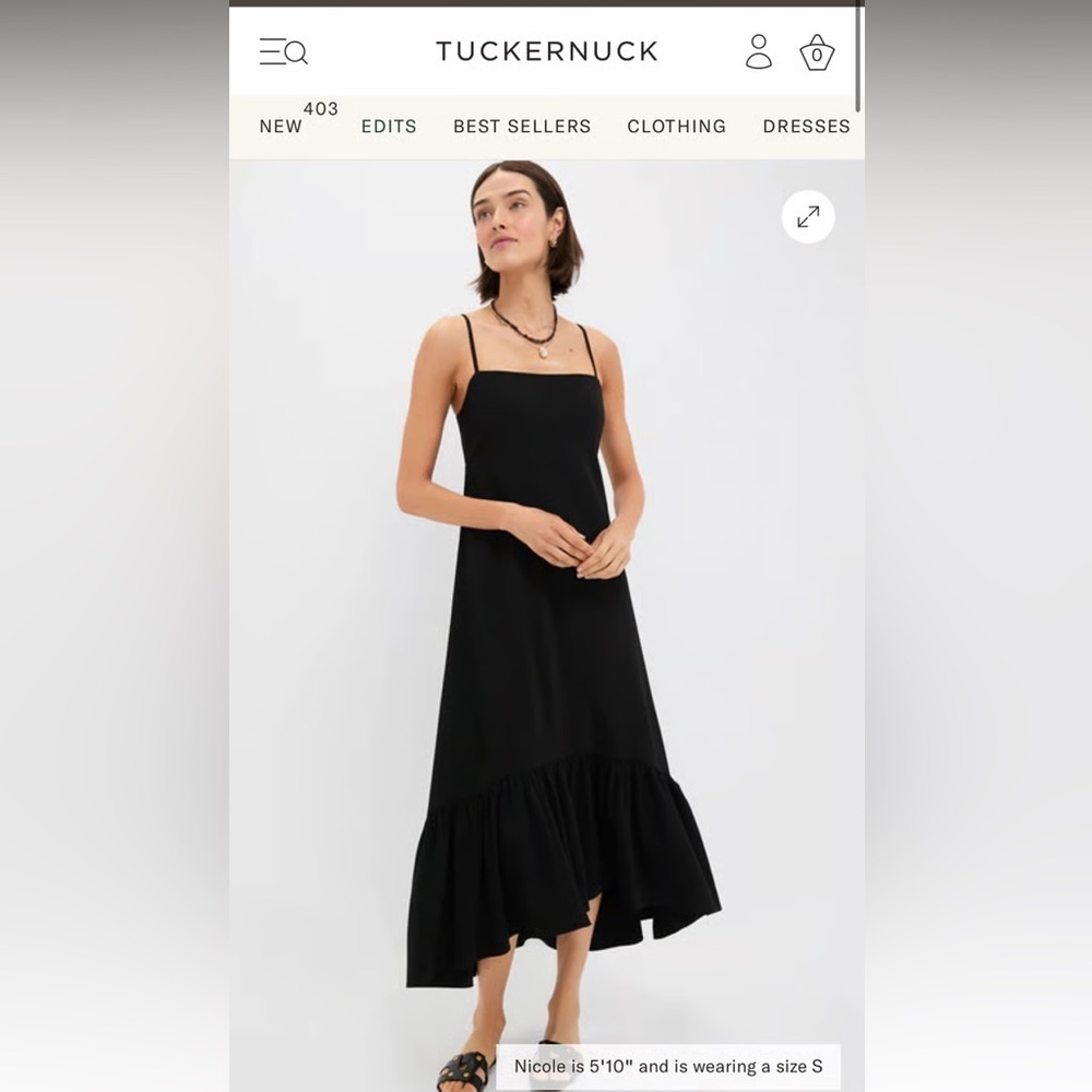 Tuckernuck Elegant Black Strapless Dress